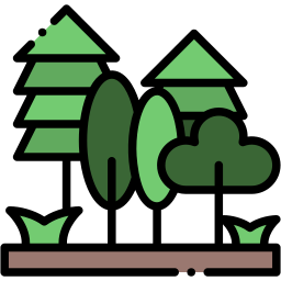 forest lineal color icon