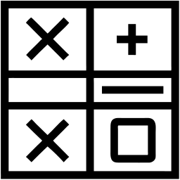 calculator line icon