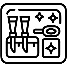 makeup kit line icon