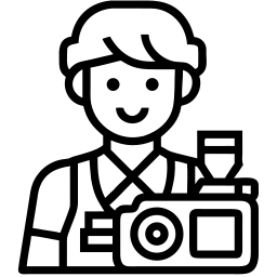 videographer line icon