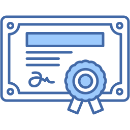 certificate two color icon