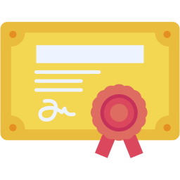 certificate flat icon