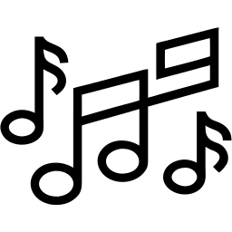 notas musicales línea icono