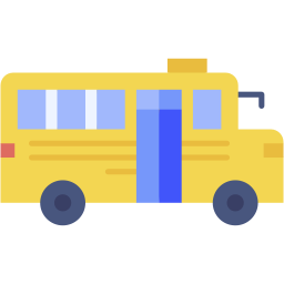 school bus flat icon