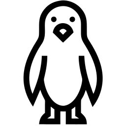 企鹅 线条 图标