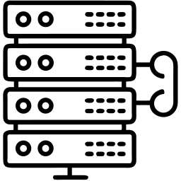 server rack line icon