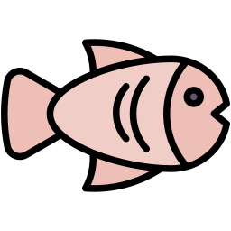 fish lineal color icon