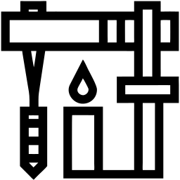 piattaforma di perforazione line icona