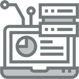 data analysis two color icon