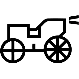 antique cart line icon