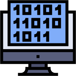 computer lineal color icon