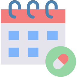 calendar pill flat icon