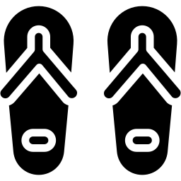 flip flops filled icon