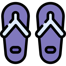 flip flops lineal color icon