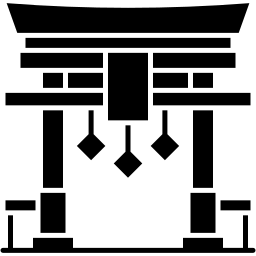 torii gate filled icon