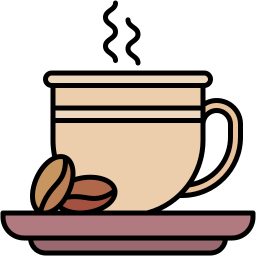 tazza di caffè colore lineare icona
