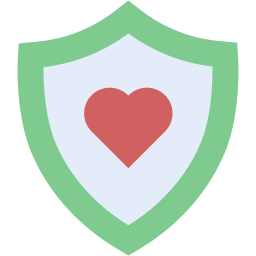 security heart flat icon