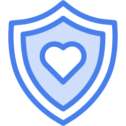 security heart two-color icon