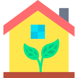 eco home flat icon