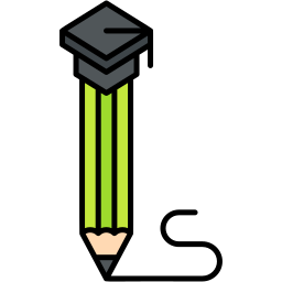 graduation lineal color icon