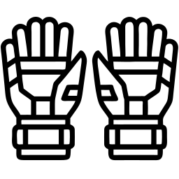 racing gloves line icon