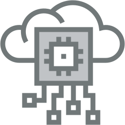 Computación en la nube two-color icono