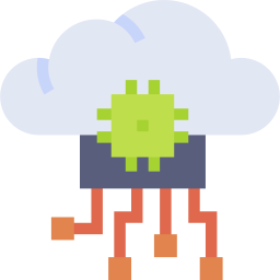 il cloud computing piatto icona