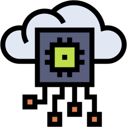 cloud computing lineal color icon