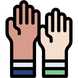 gloves lineal color icon