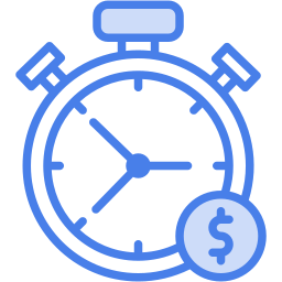 stopwatch dua warna ikon