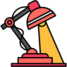 desk lamp lineal-color icon