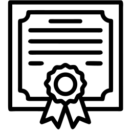 certificado linha ícone