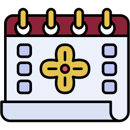 celebration calendar lineal color icon