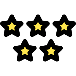 Clasificación de estrellas color lineal icono