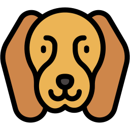 dog lineal color icon