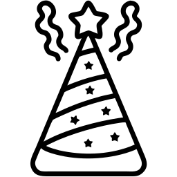 party hat line icon