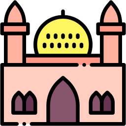 Moschee lineal farbe Icon