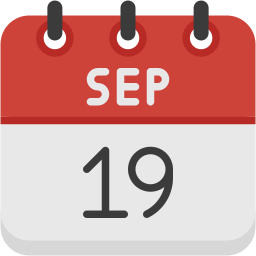 september date flat icon