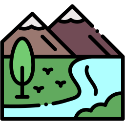 landscape lineal color icon