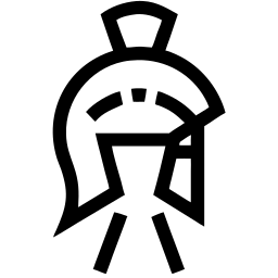 spartan helmet line icon