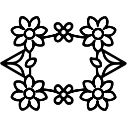 tropical frame line icon