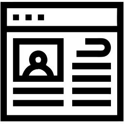 web page line icon