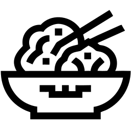 Reisschüssel linie Icon
