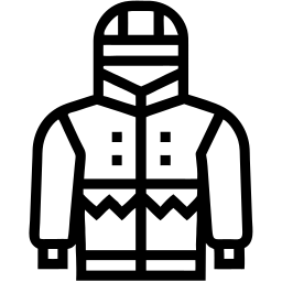 防水夹克 线条 图标