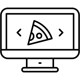 monitor line icon