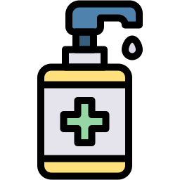 hand sanitizer lineal color icon