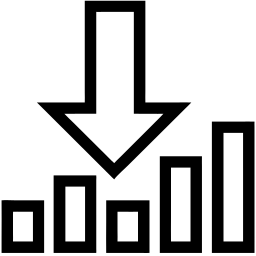 向下箭头 线条 图标