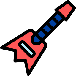 guitar lineal color icon