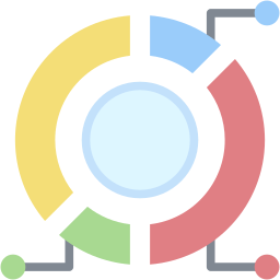 circular chart flat icon