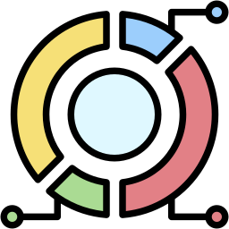 circular chart lineal color icon